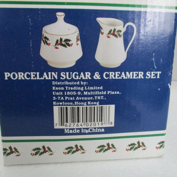 Porcelain Sugar & Creamer Christmas Set - Picture 14 of 14